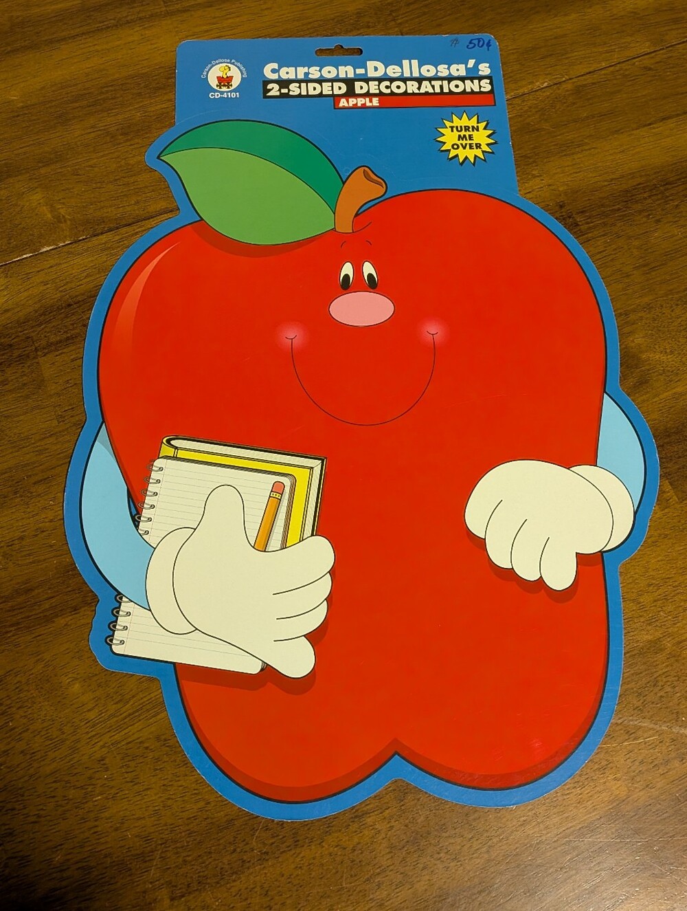 New Carson Dellosa Vintage 2-Sided Apple Classroom Decor